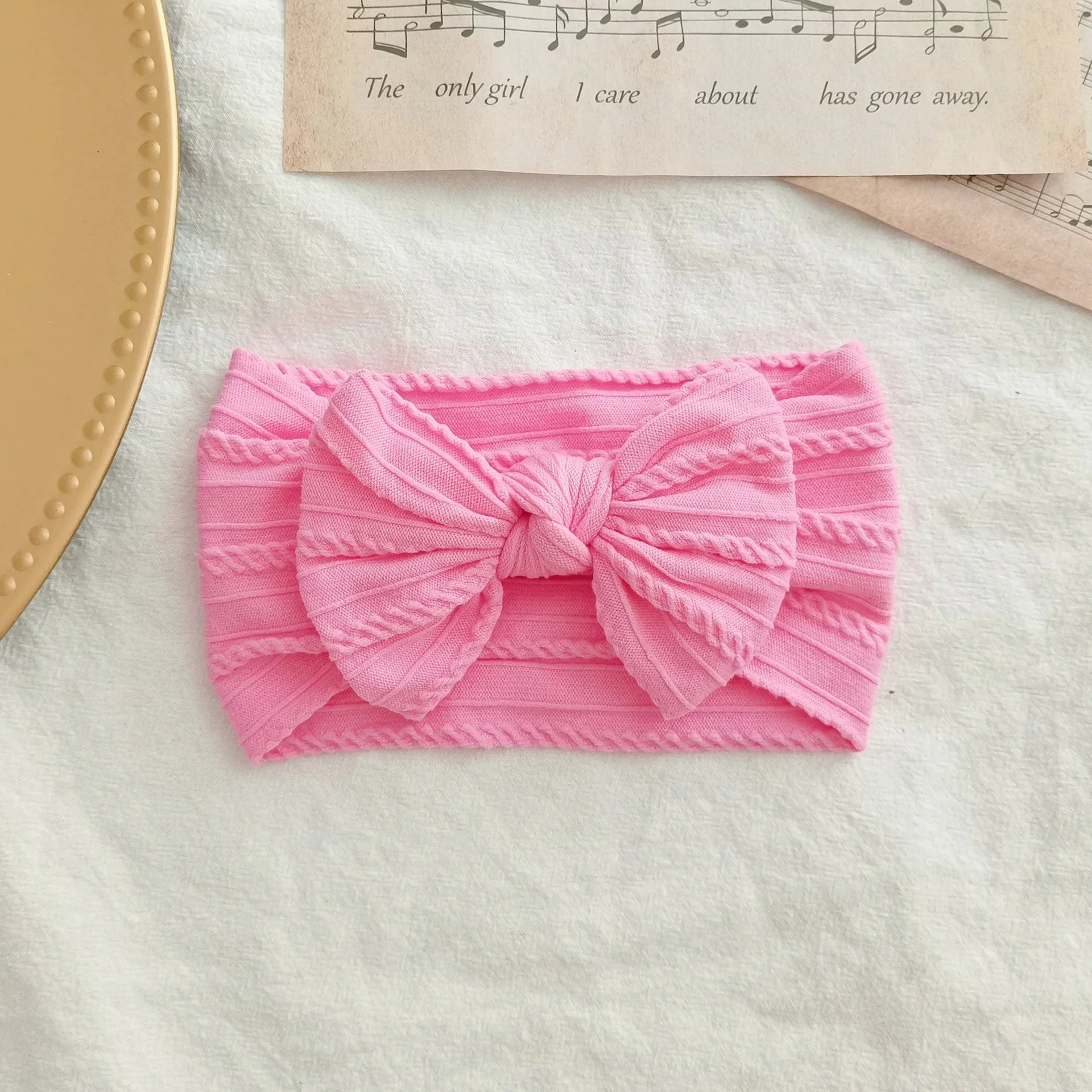 1/3Pcs Solid Color Baby Headband Bow Children Hair Band Elastic Nylon Newborn Soft Turban Headwrap Kid Hair Accessories — view 6 of product