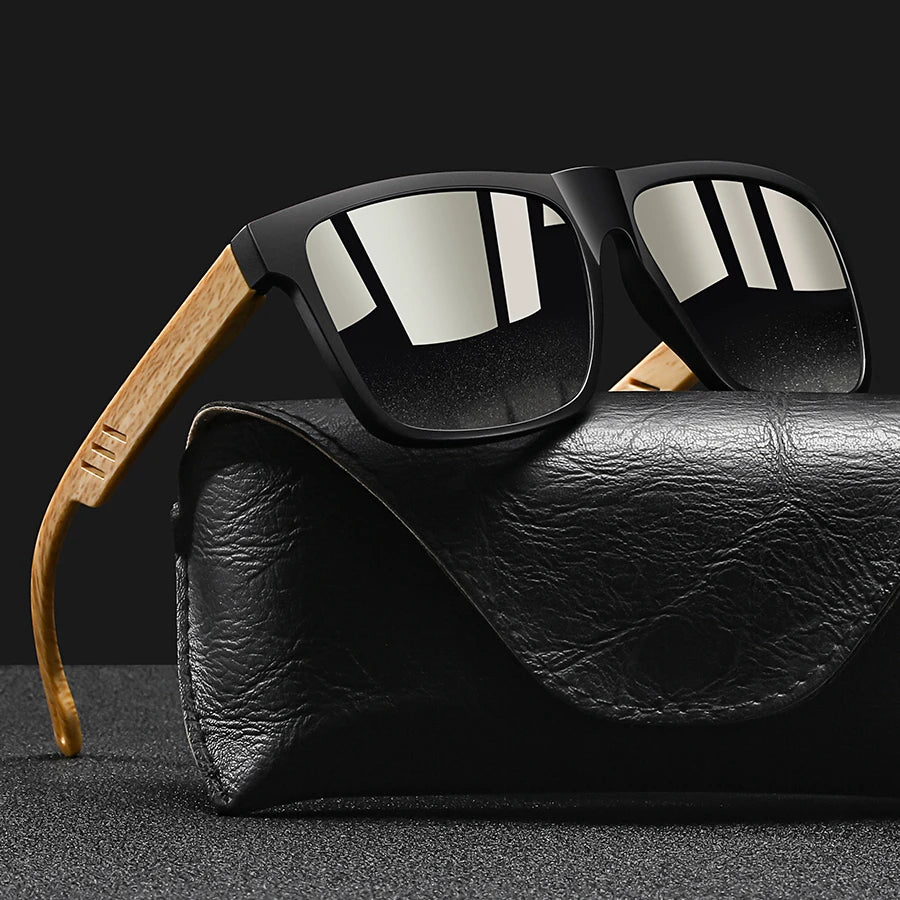 Vintage Square Frame Sunglasses, UV400 for Driving & Fishing — view 3 of sunglasses