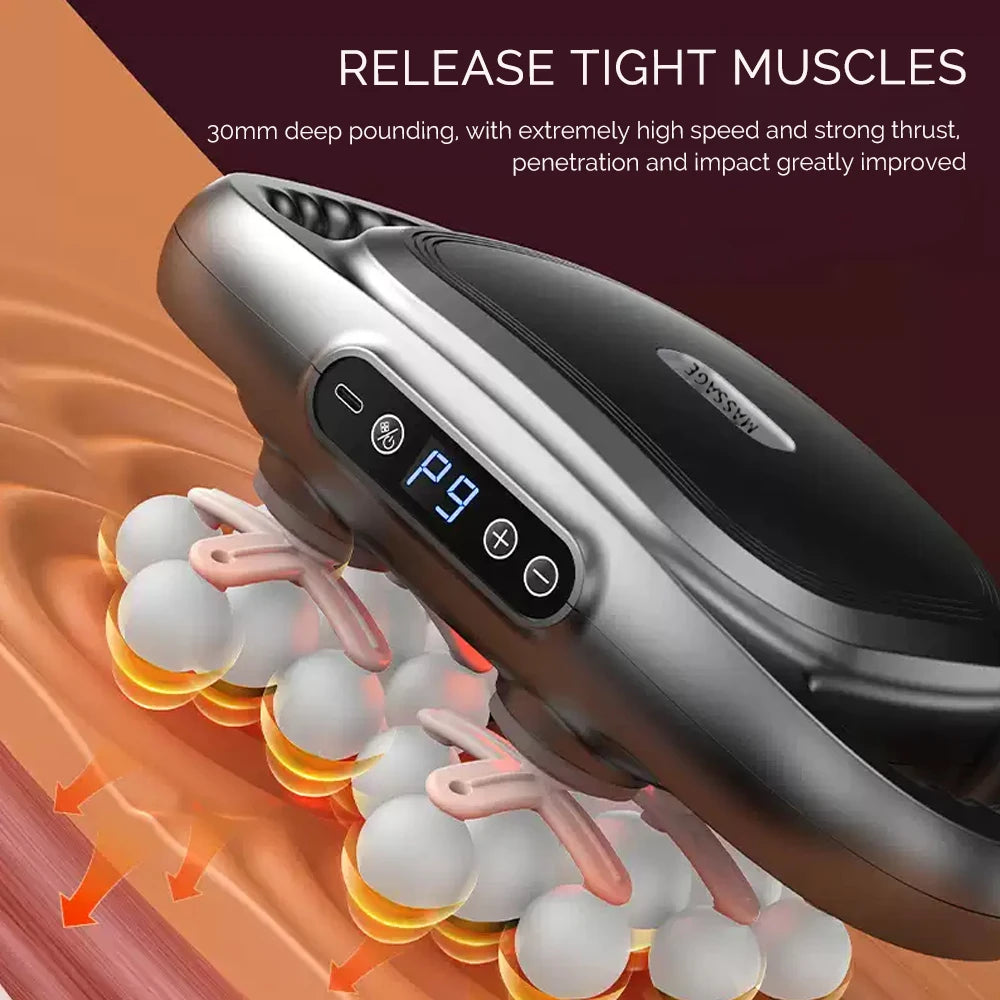 22-Head Deep-Tissue Percussion Fascia Massage Gun — Cordless Body Recovery — view 2 of recovery & massage
