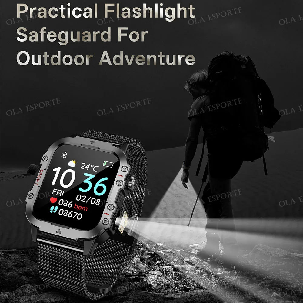 2025 Men's Military Smart Watch — IP67 3ATM Waterproof Outdoor Sports Smartwatch — view 6 of smart watches