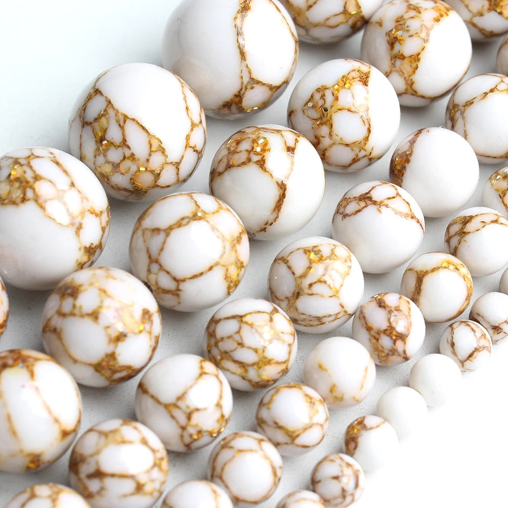 Pearl & Yooperlite Fire Sodalite Beads 15" — 8mm Glow Stone Strand for DIY Jewelry
