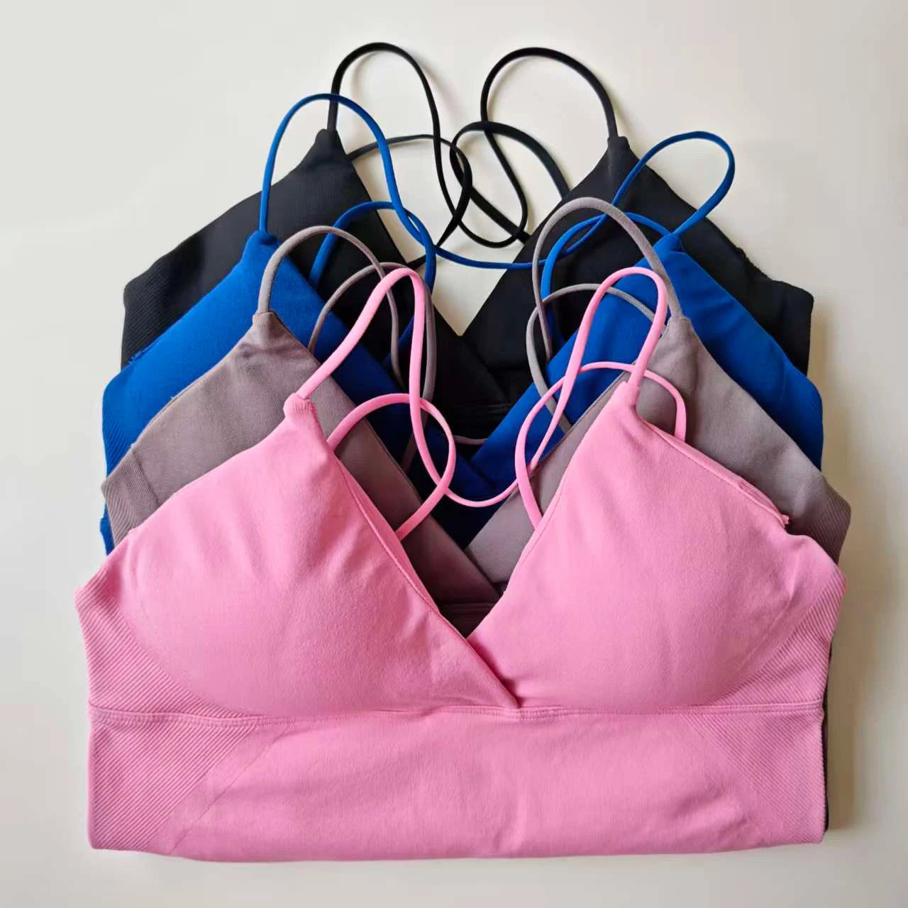 Women's Activewear Twist-Front Longline Workout Tank — Seamless Built-In Bra Yoga Top — view 3 of women's activewear