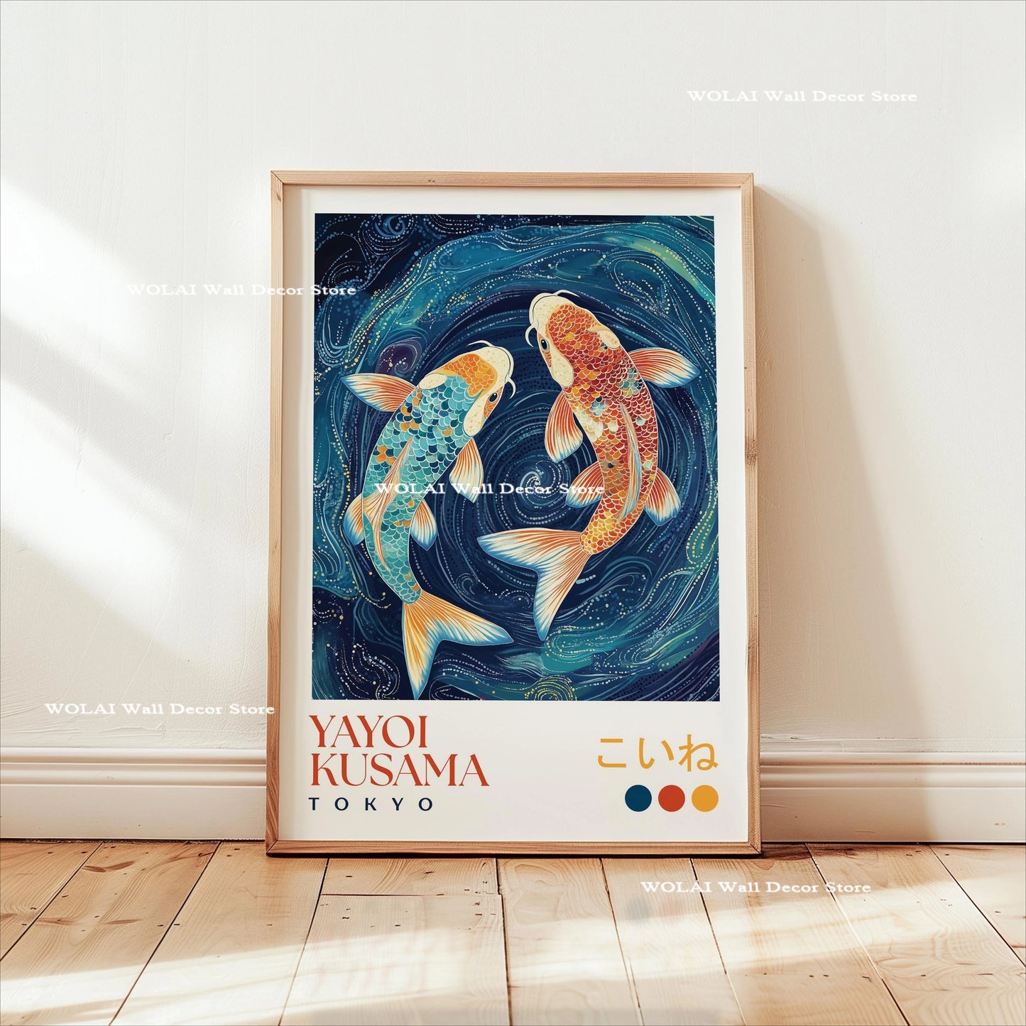 Yayoi Kusama Koi &amp; Jellyfish Canvas Poster &mdash; Japanese Hokusai Giant Wave Wall Art — view 17 of wall art & prints