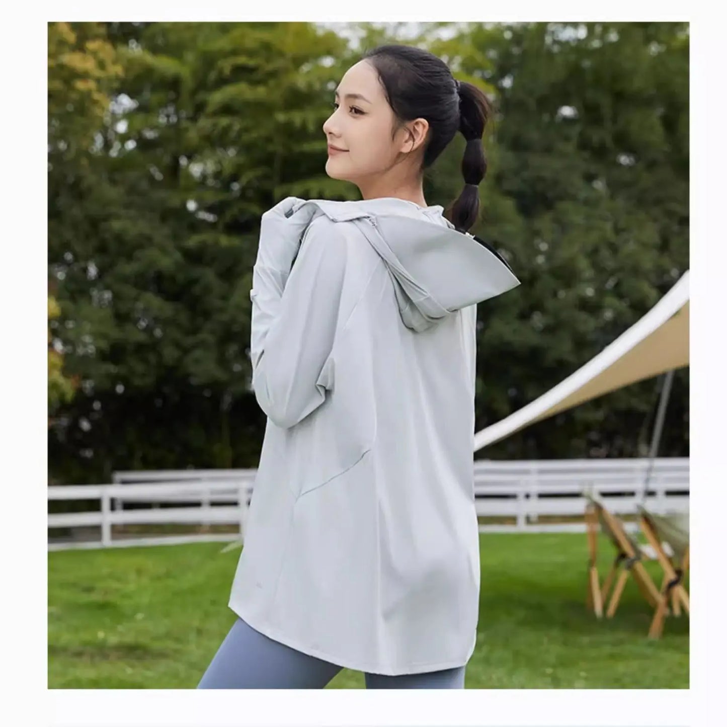 Running Sun Protective Clothing 2024 Women Fashion Slim Fit Jackets Anti-UV Long Sleeve Yoga Coat for Outdoor Sportswear Summer