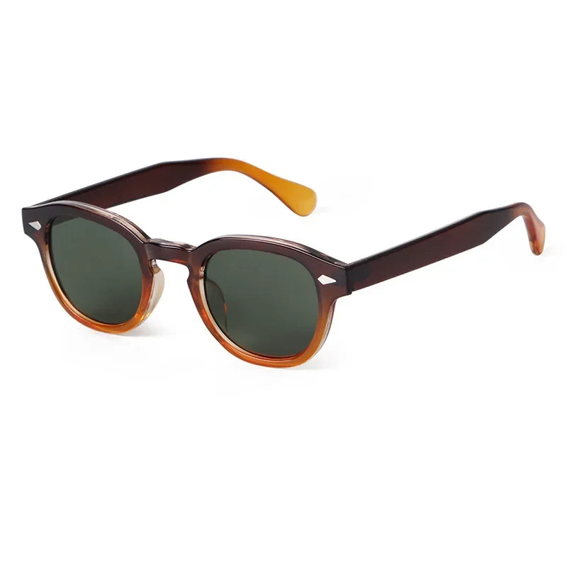 Vintage Round Shell Sunglasses for Women, Retro Rivet, UV400 — view 15 of sunglasses