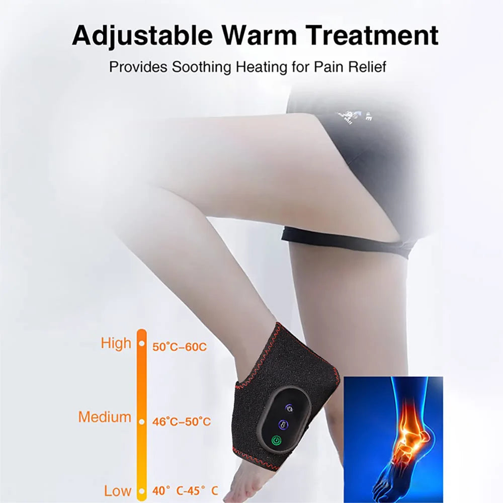 Electric Heated Foot Warmer Massager — Pair with Vibration for Men & Women — view 3 of recovery & massage