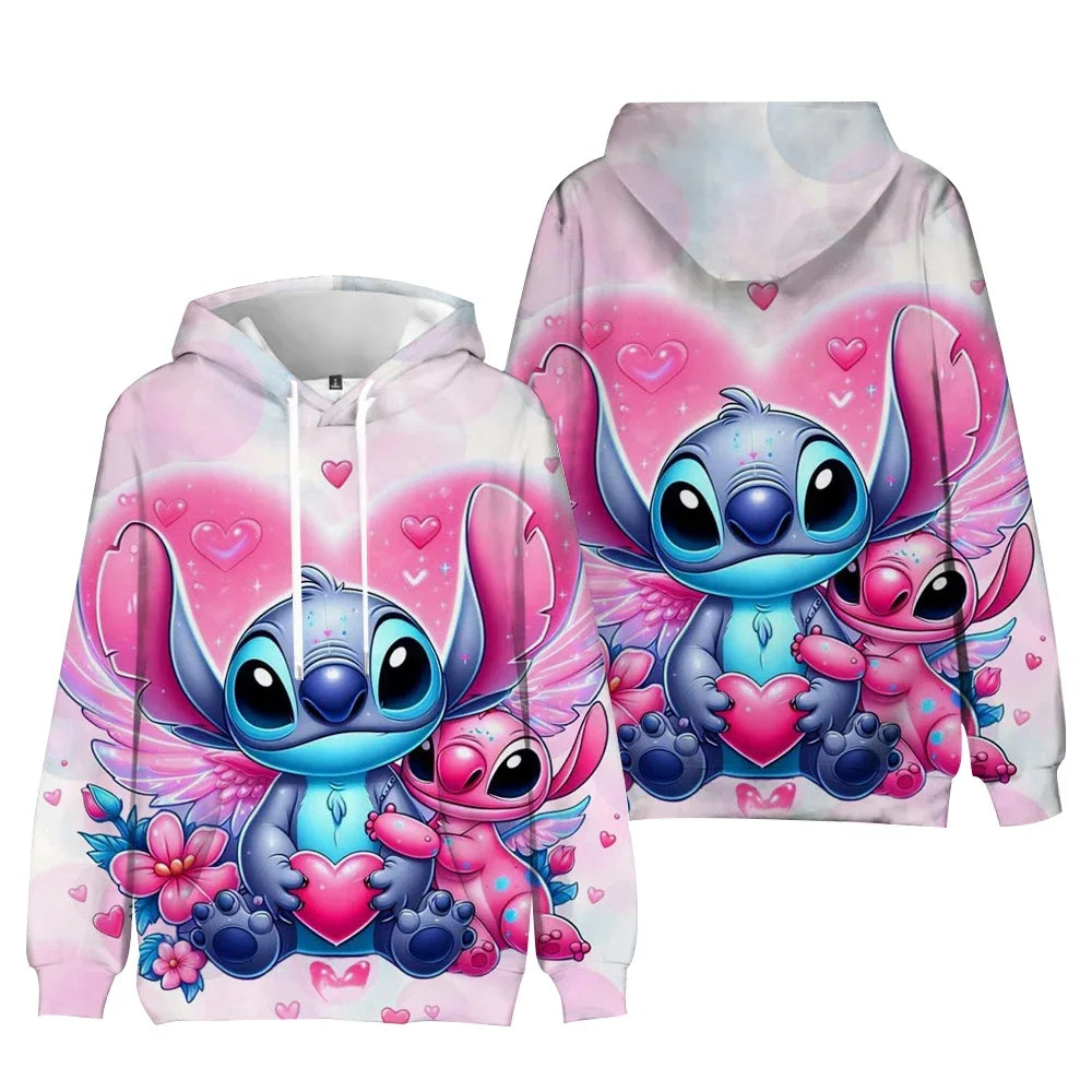 Disney Stitch Hoodie – Cute Kawaii Harajuku Pullover for Women & Couples