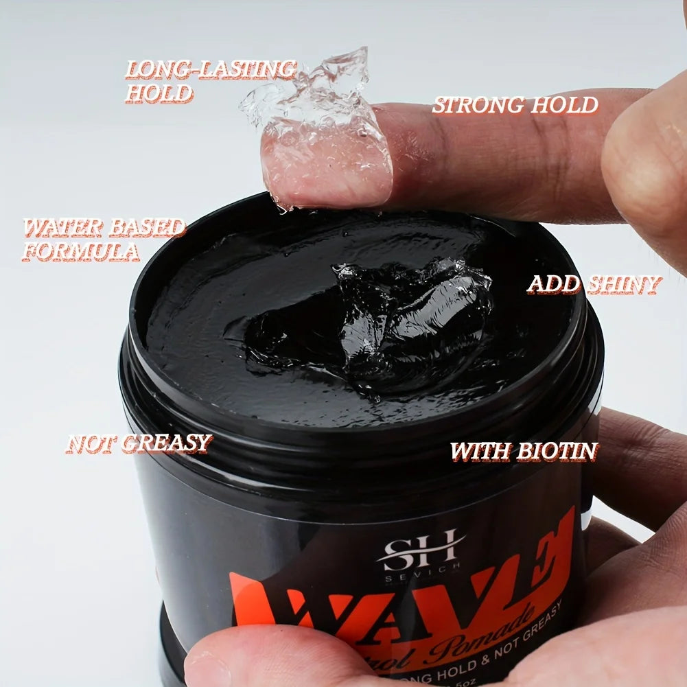 360 Waves Pomade Set (100g) – Wave Control + Brush — view 3 of beauty & personal care