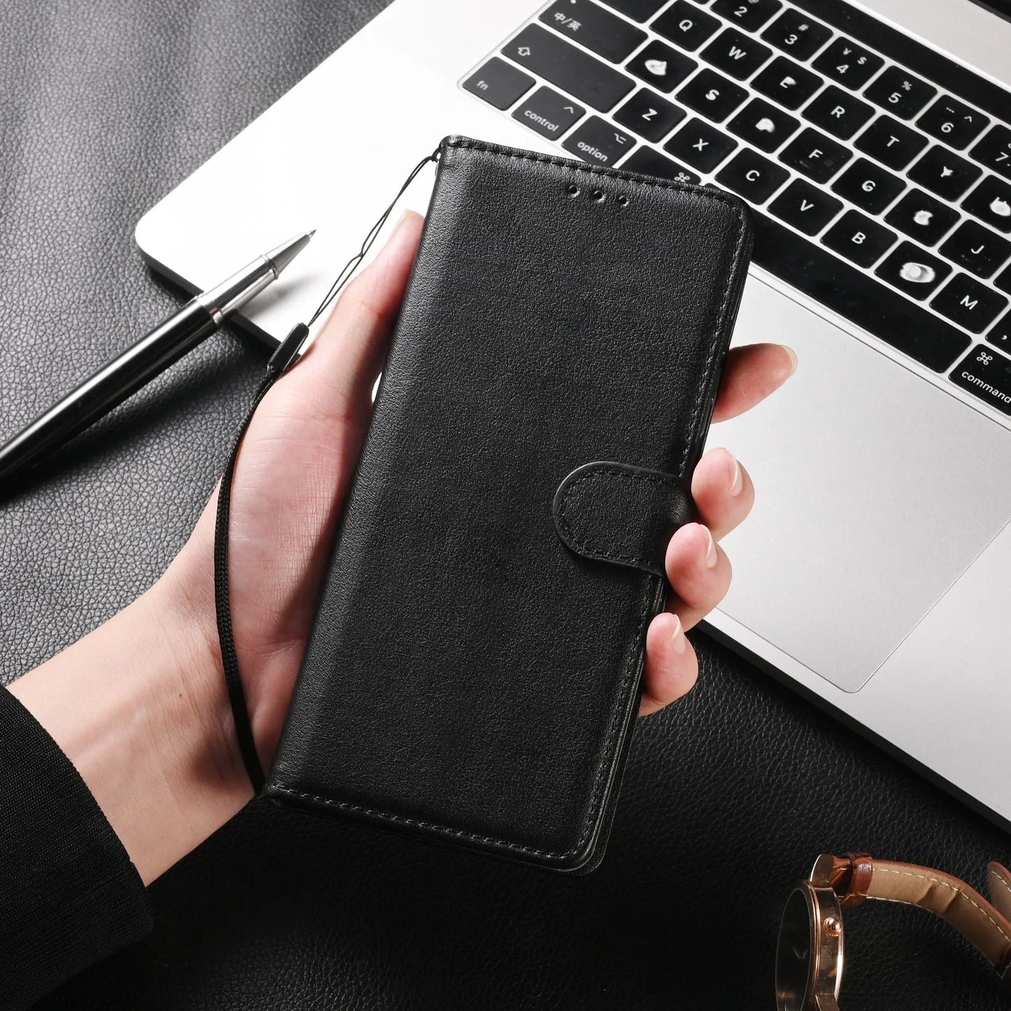for Samsung Galaxy A-Series Leather Wallet Flip Case — A12 to A54 — view 3 of phone cases