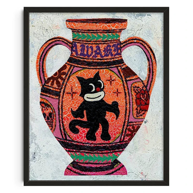 Retro Abstract Nourishing Soul Canvas Poster &mdash; Classic Wall Art for Living Room Decor