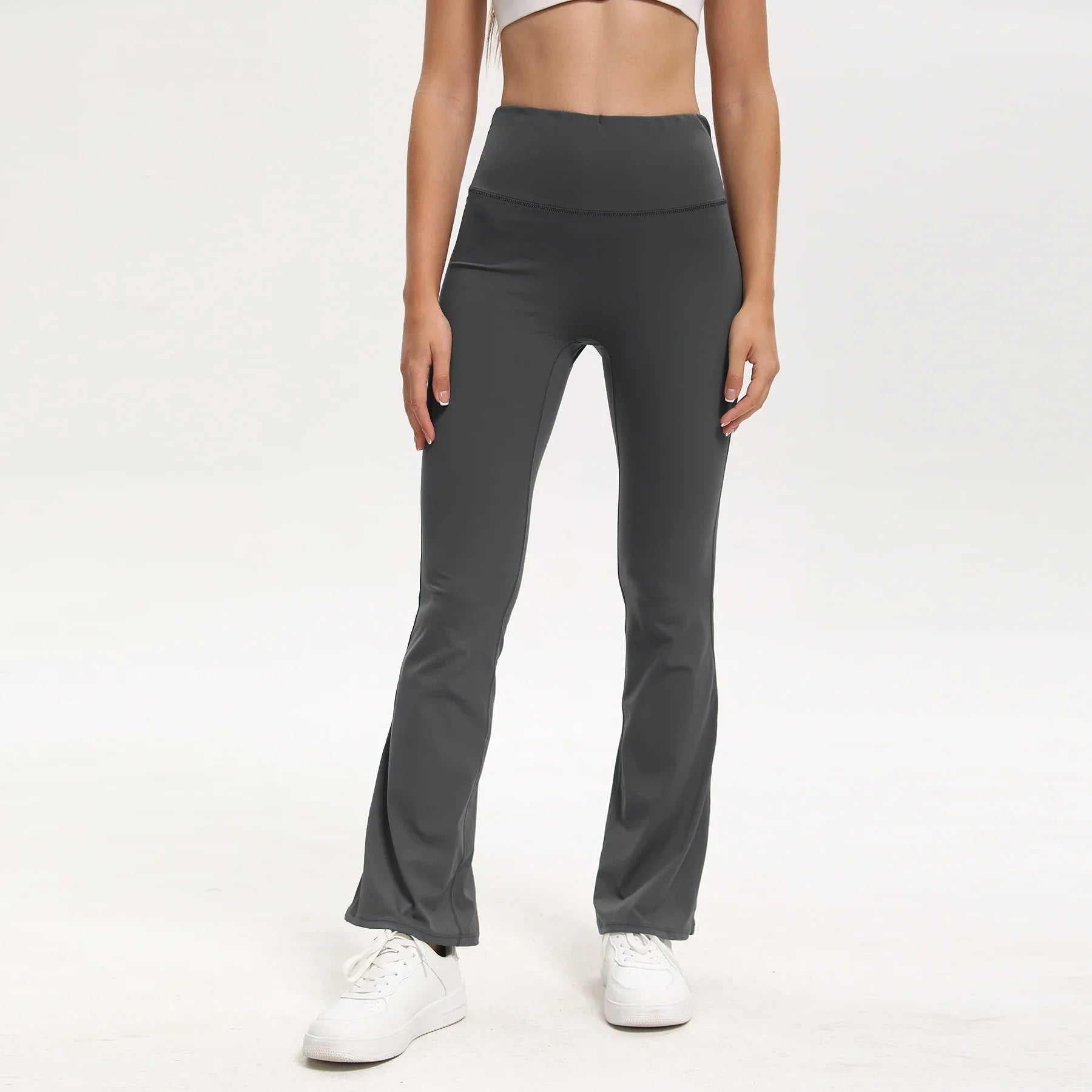 3-Pack Bootcut Yoga Pants with Pockets — Flared High-Waist Tummy-Control Leggings — view 4 of sports & fitness