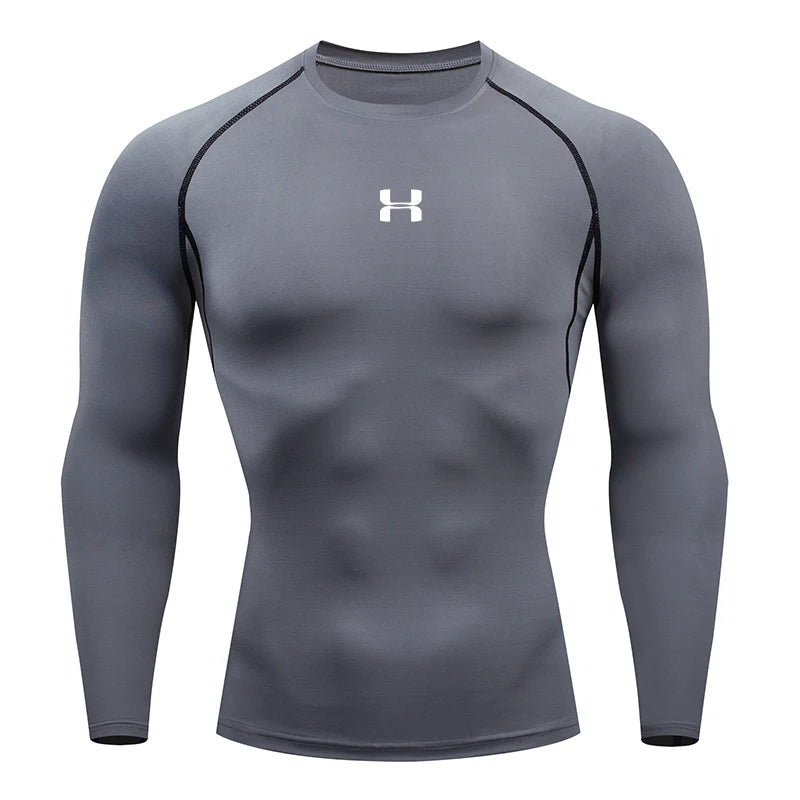 Men&rsquo;s Running Compression Tee &mdash; Long-Sleeve Athletic Rashguard &amp; Training Shirt — view 9 of sports & fitness