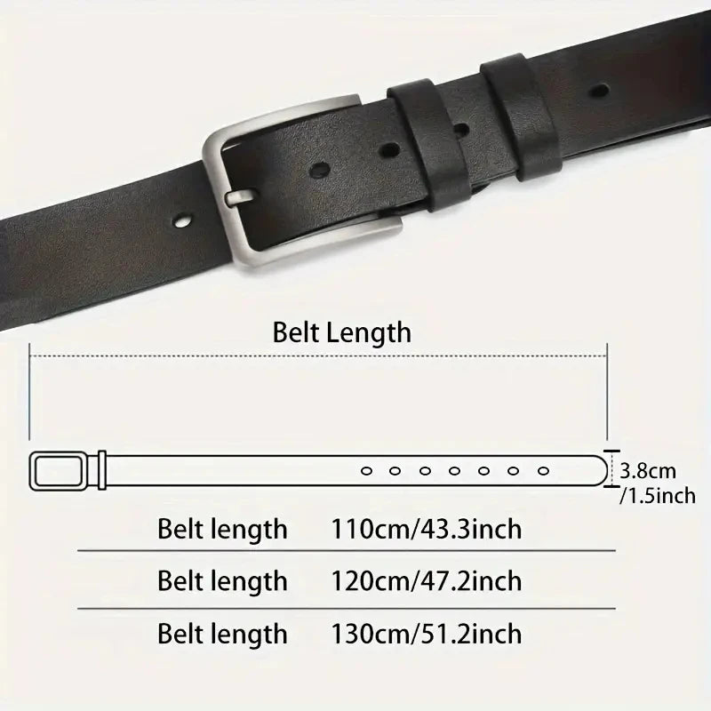 Belts Genuine Leather Men's Designer Pin-Buckle Belt — Luxury-inspired Luxury — view 3 of belts