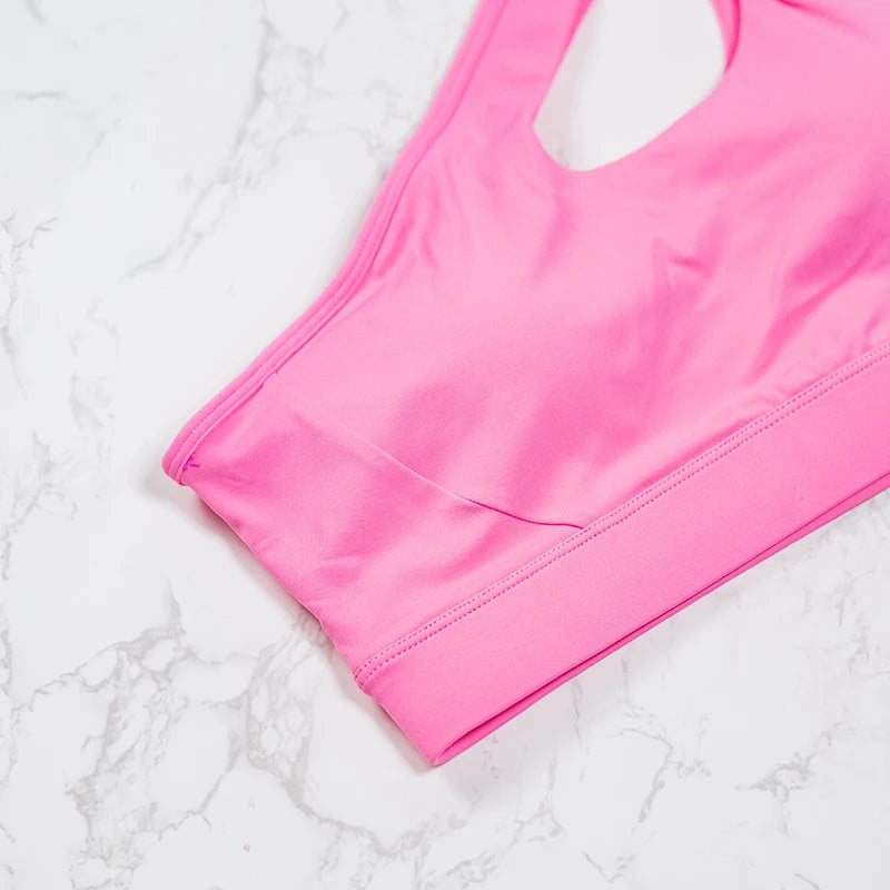 Women’s One-Shoulder Yoga Sports Bra — Fitness Gym Running Workout Top Vest — view 2 of sports bras