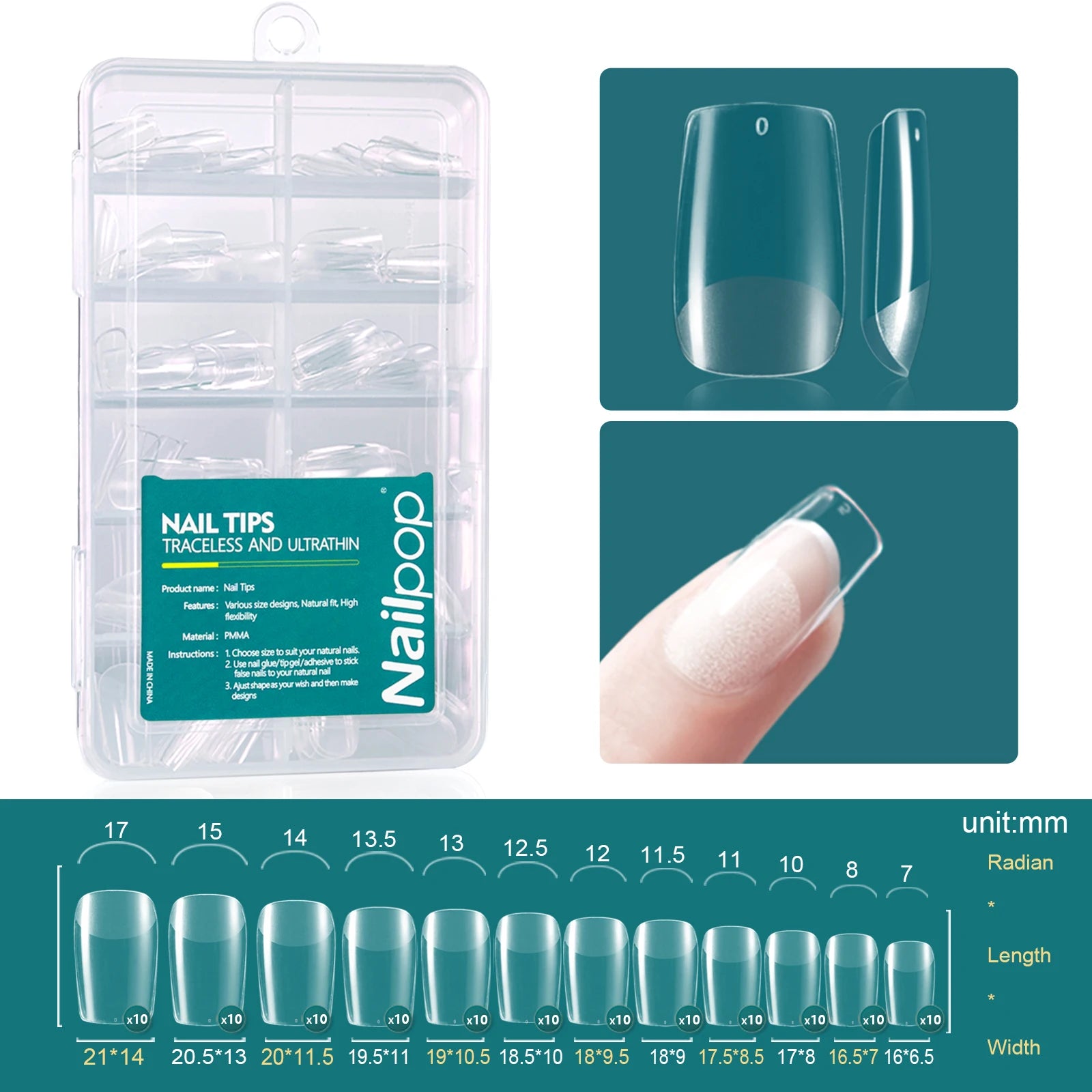 120PCS Soft Gel Nail Tips – Full-Cover Oval & Square DIY Extensions
