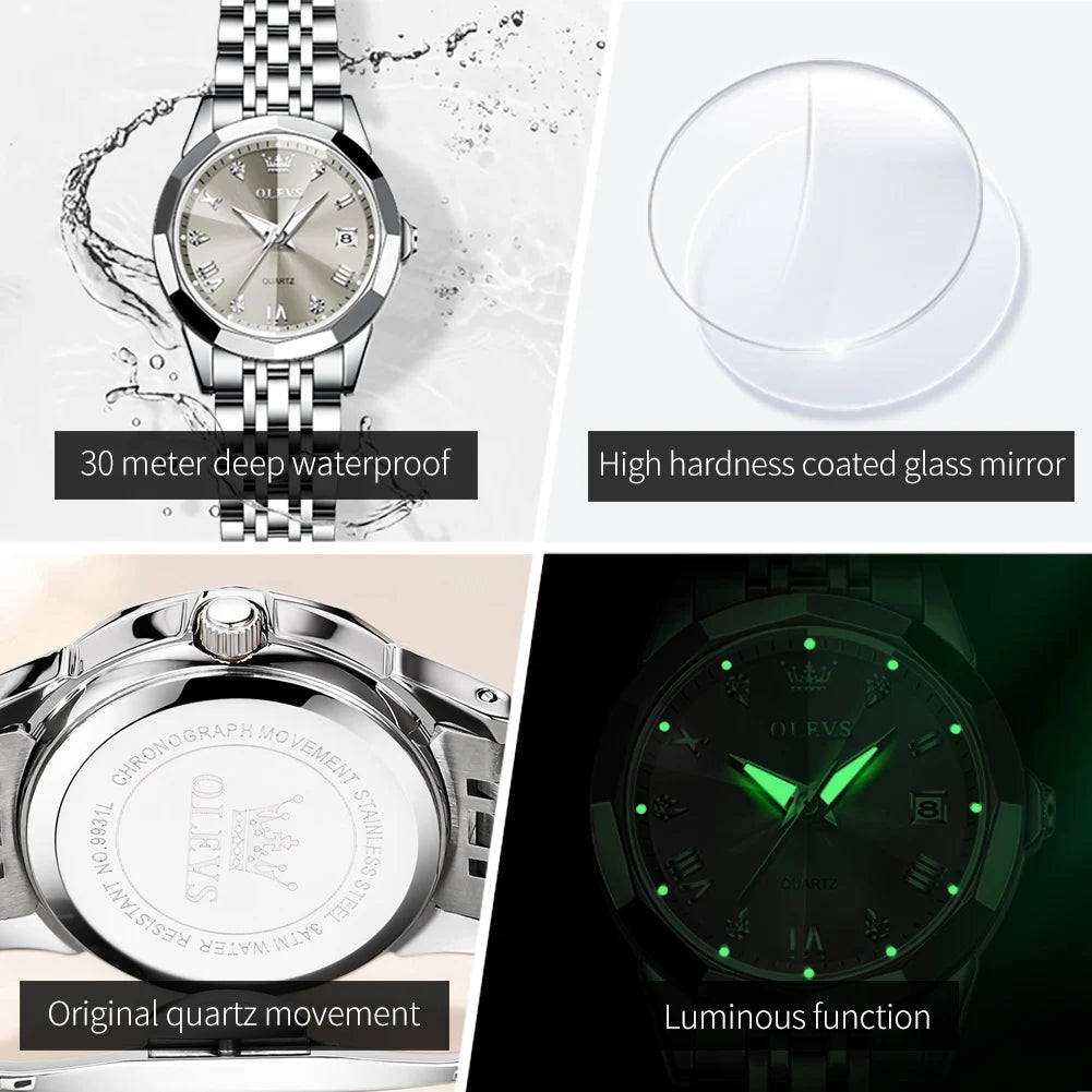 OLEVS 9931 Women's Elegant Watch — Fashion Luxury Quartz Wristwatch — view 5 of watches