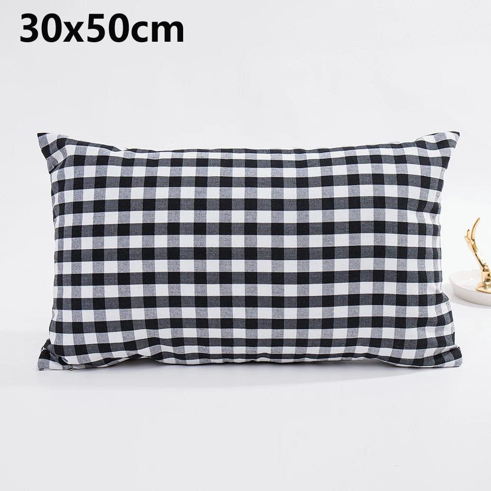 Plaid Sofa Cushion Cover &mdash; 30&times;50 &amp; 45&times;45 cm Multi-Color Stripe Pillowcase