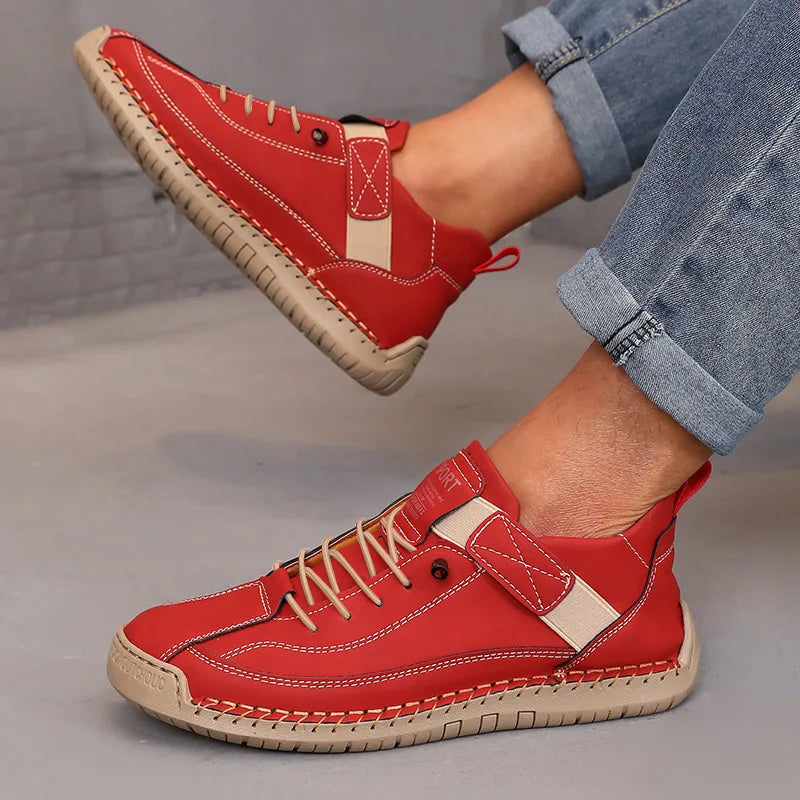 Women's British Retro Mid-Top Boots — Handmade Leather Anti-Slip Workwear Loafers — view 1 of boots