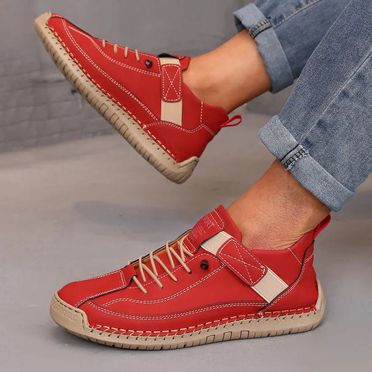 Women's British Retro Mid-Top Boots — Handmade Leather Anti-Slip Workwear Loafers — view 1 of boots
