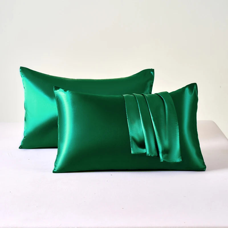 2-Pack Satin Pillowcase — Cooling Silky Smooth Pillow Covers for Skin & Hair — view 11 of cushion covers & pillow cases