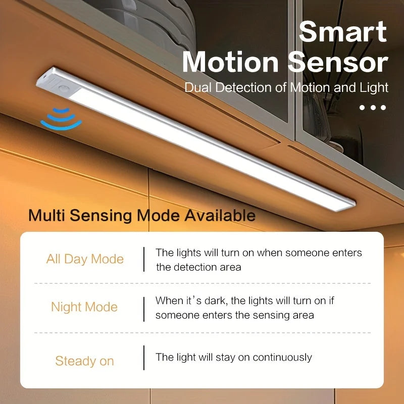 10&ndash;50cm LED Motion Sensor Night Light &mdash; Wireless USB Rechargeable Wall &amp; Under-Cabinet Lamp — view 4 of led &amp; smart lighting