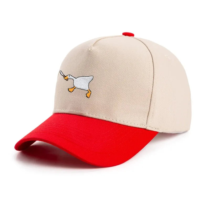 Embroidered Goose Baseball Cap — Quirky City-Style Streetwear Duckbill Casual Fashion Hat — view 17 of hats & caps