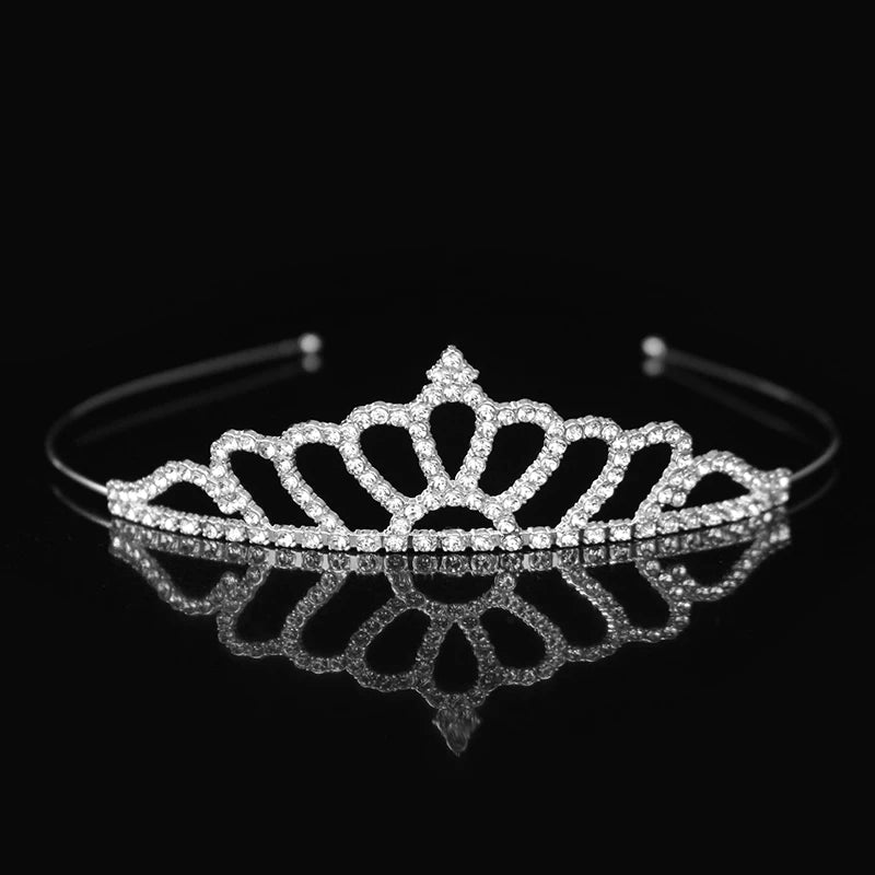 Princess Tiara Crystal Crown Headband - Kids Hair Accessory