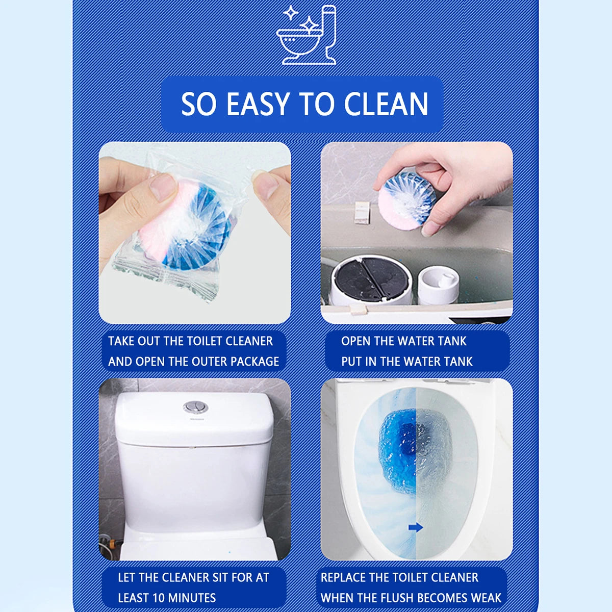 Automatic Toilet Bowl Cleaner Tablets - Continuous Release Technology, Long-Lasting Freshness — view 3 of home & kitchen