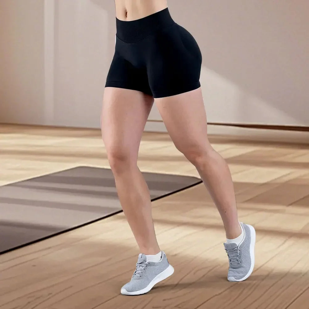Women's Activewear Seamless Biker Shorts — High-Elastic Squat-Proof Yoga Workout Tights — view 5 of women's activewear