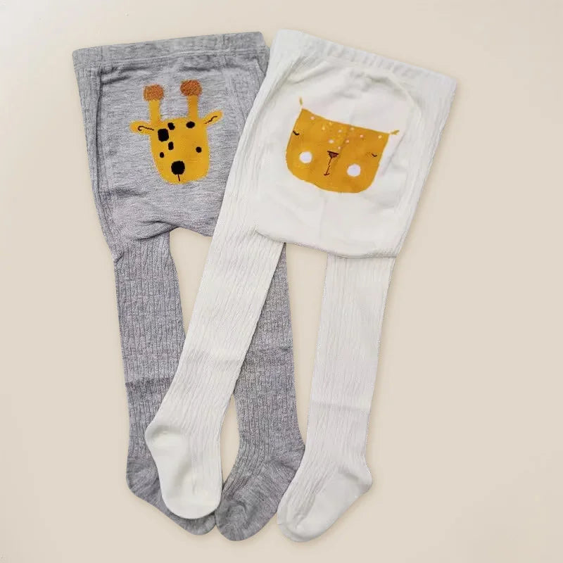 Baby plus fleece pantyhose autumn and winter cute cartoon big PP children's leggings winter