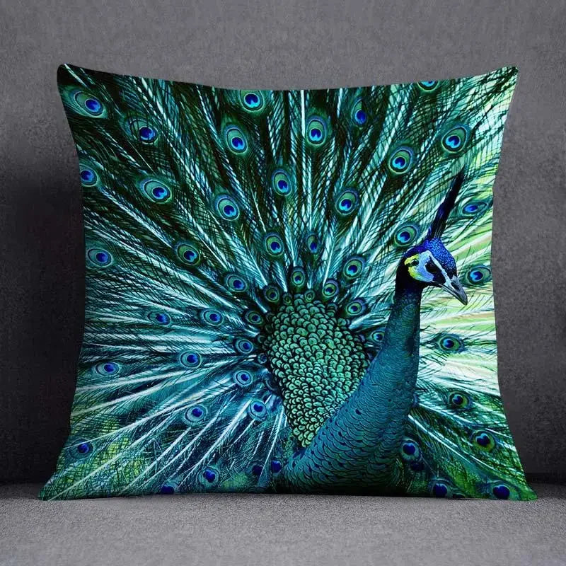 Dark Green Floral Cushion Cover &mdash; Modern Square Animal Print Pillow Case for Sofa &amp; Office — view 18 of cushion covers & pillow cases