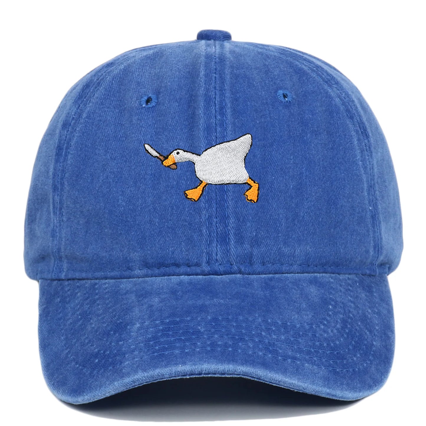 Embroidered Goose Baseball Cap — Quirky City-Style Streetwear Duckbill Casual Fashion Hat — view 11 of hats & caps