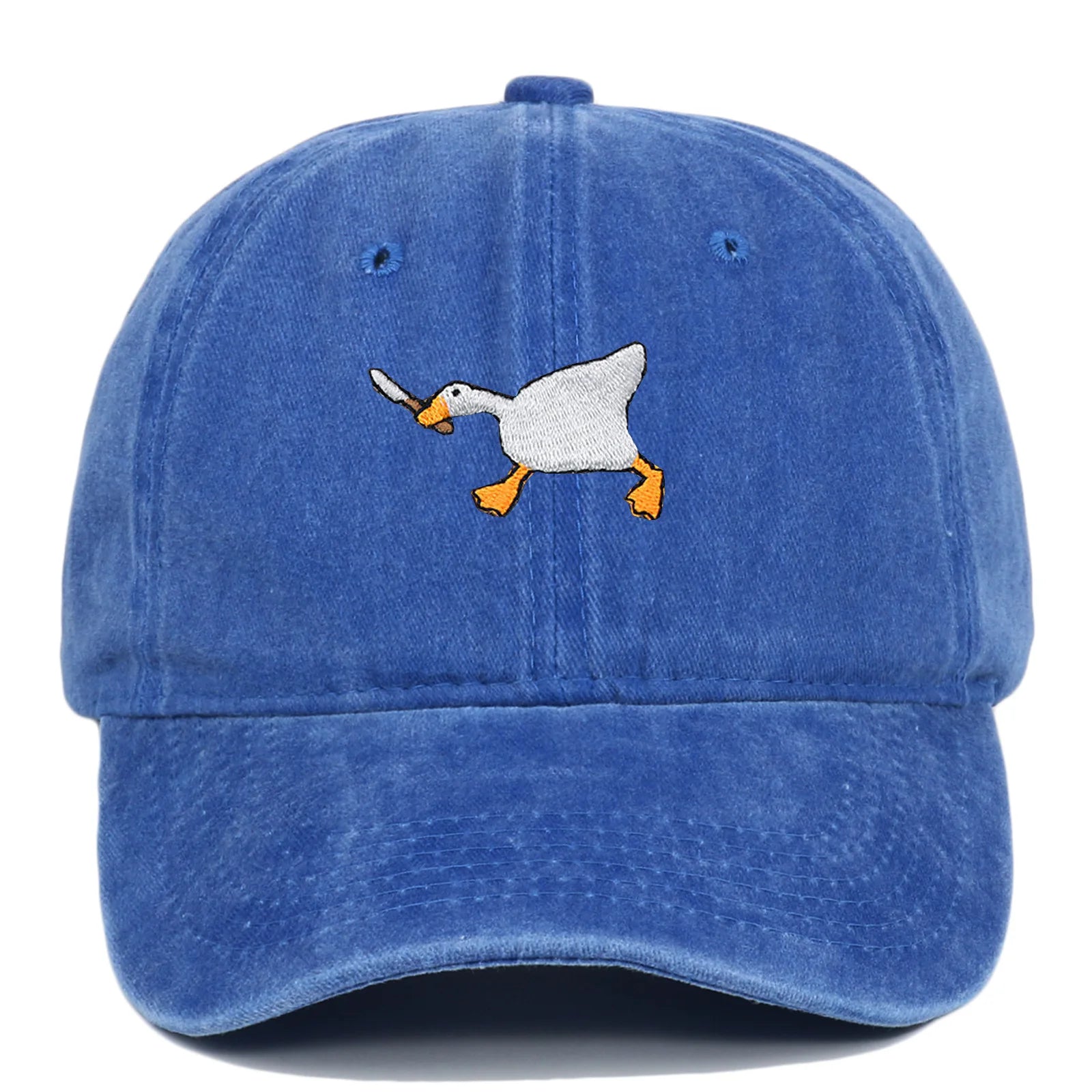 Embroidered Goose Baseball Cap — Quirky City-Style Streetwear Duckbill Casual Fashion Hat — view 11 of hats & caps