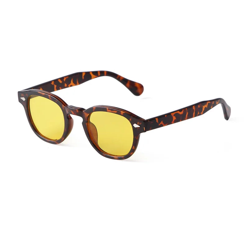 Vintage Round Shell Sunglasses for Women, Retro Rivet, UV400