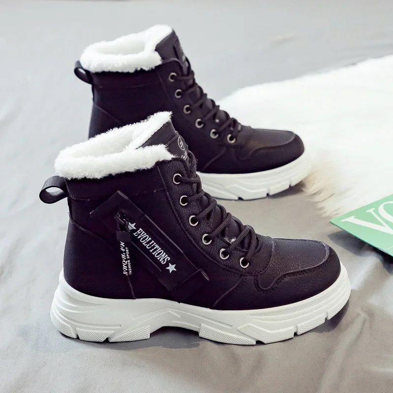 Winter Snow Boots for Women — High-Top Lightweight Platform Sneaker Boots — view 6 of boots