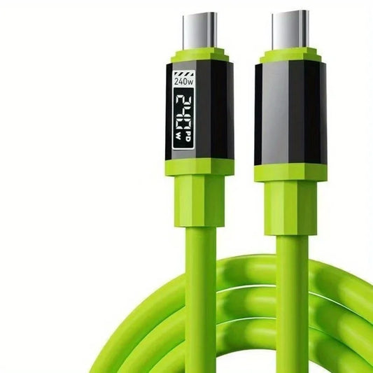 6-Pack 240W Type-C to Type-C Cable with LED Wattage Display — 6.6ft 2M — view 1 of chargers & cables