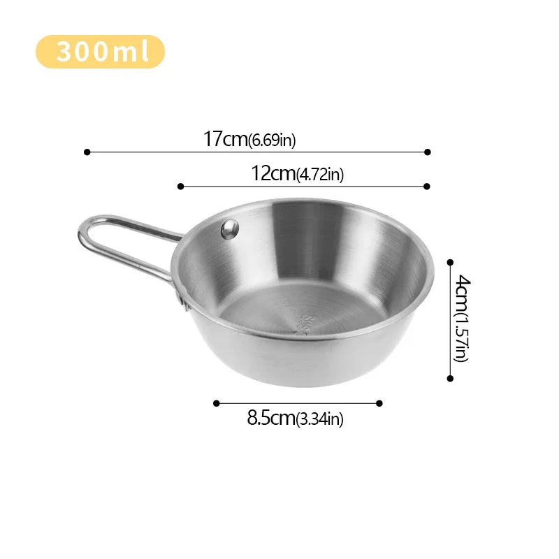 Korean Sauce Bowl with Handle — 304 Stainless Steel Rice, Wine & Seasoning Dish — view 19 of dining & tableware