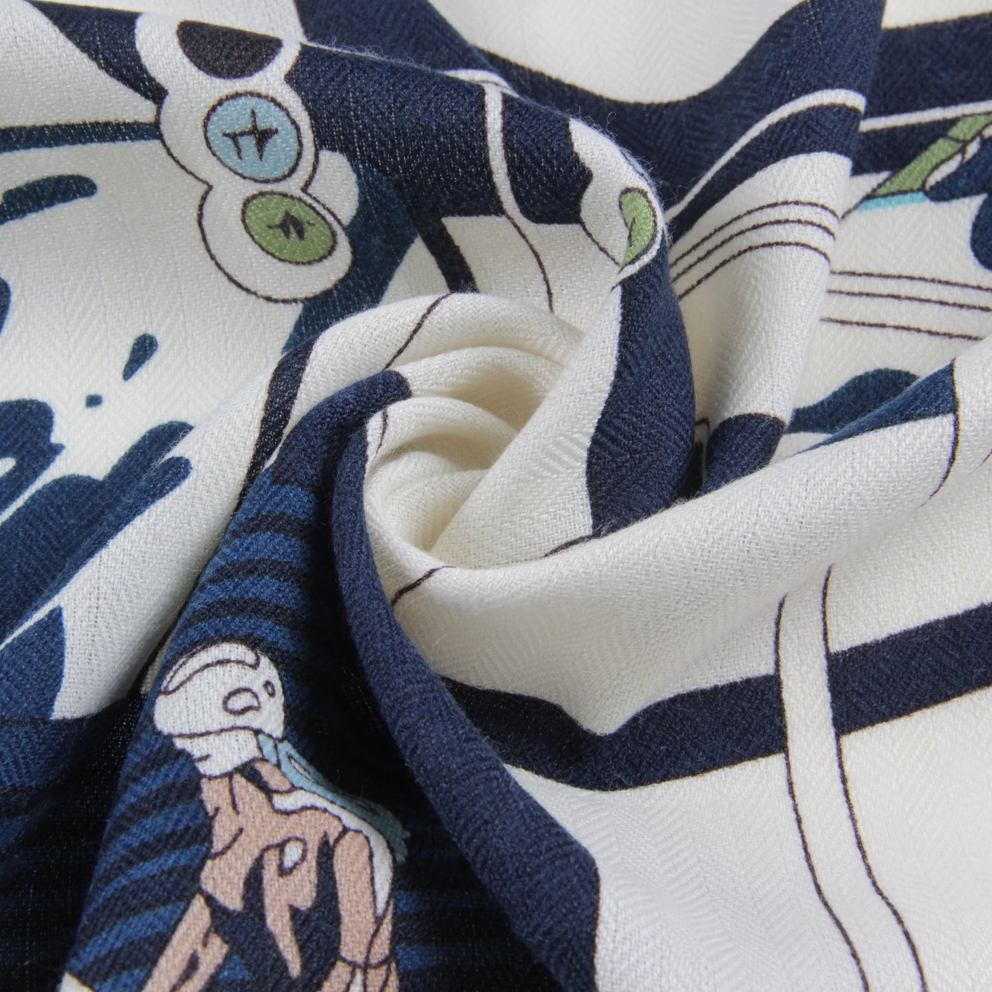 Cashmere Scarf Hand-Rolled Square 135cm — Wearable-Art Museum-Fashion Luxury Shawl — view 3 of scarves & wraps