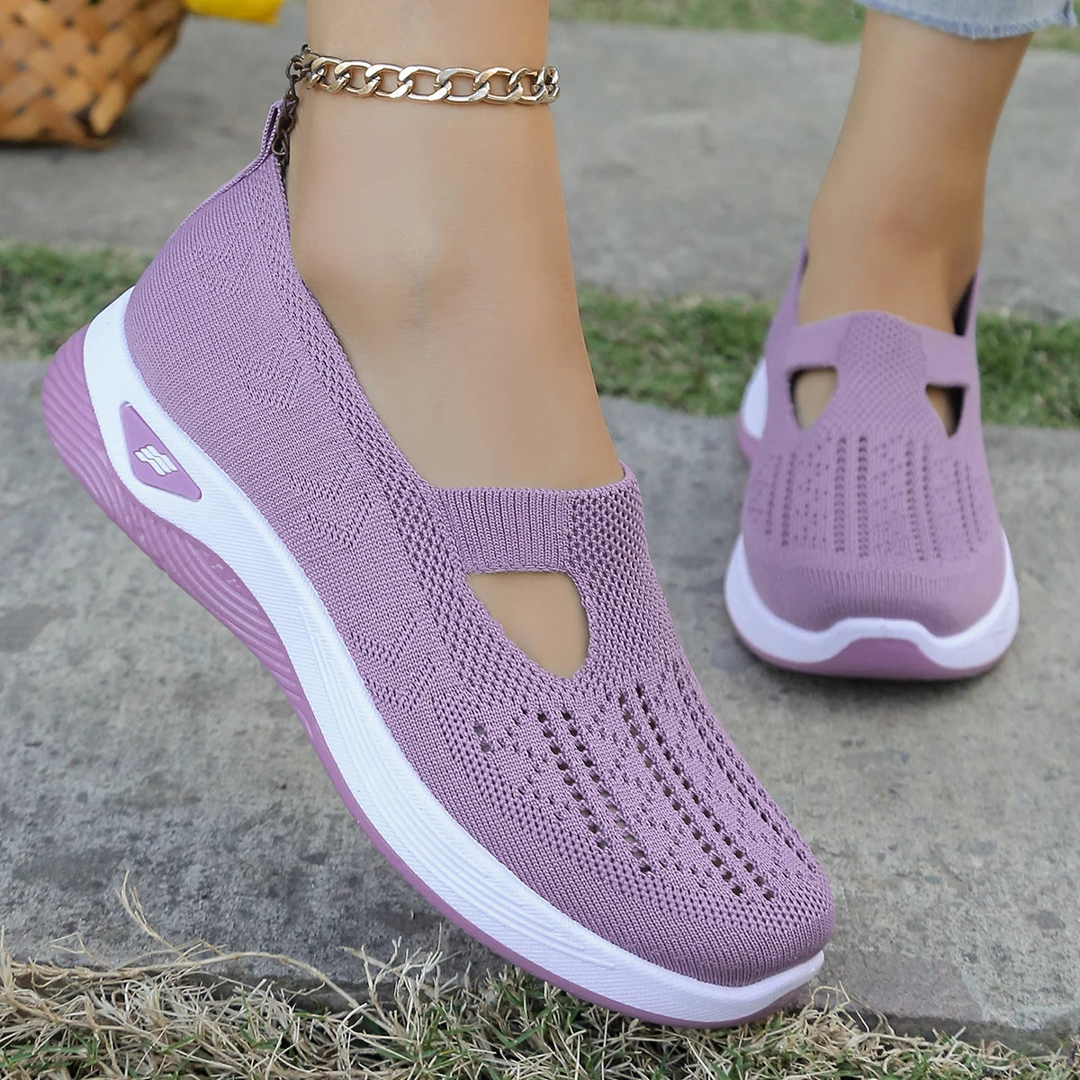 All-Season Women's Casual Sneakers — Lightweight Four-Season Slip-On Flats — view 12 of sneakers
