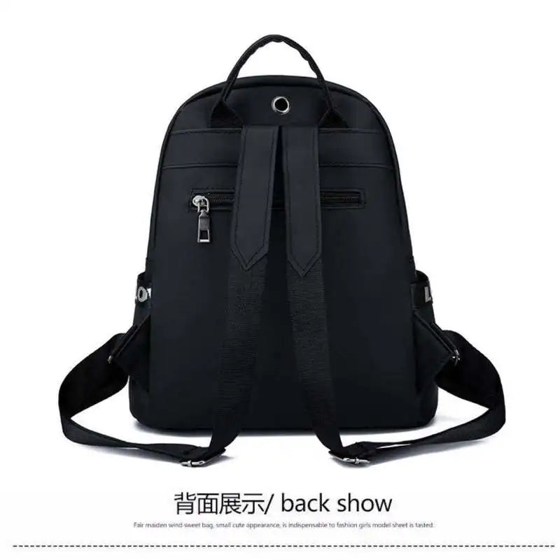 Oxford Canvas Star Print Backpack - Trendy Teen School Bookbag, Unisex College Daypack — view 2 of backpacks