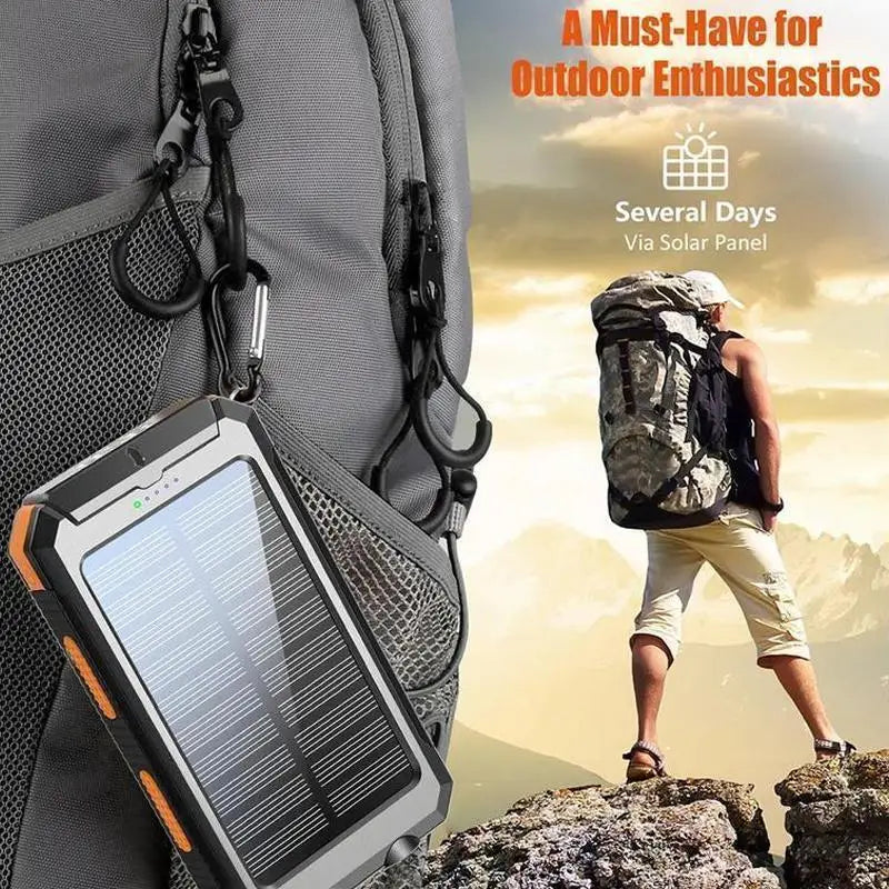 Solar 10000mAh Power Bank — Dual USB Fast Charge Outdoor Portable Charger — view 4 of power banks