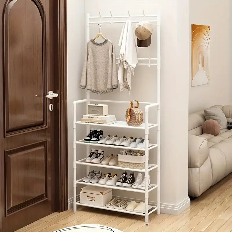 5-Tier Portable Shoe & Hat Storage Rack with Shelves – Reinforced Multi-Purpose Organizer — view 5 of shoes & footwear