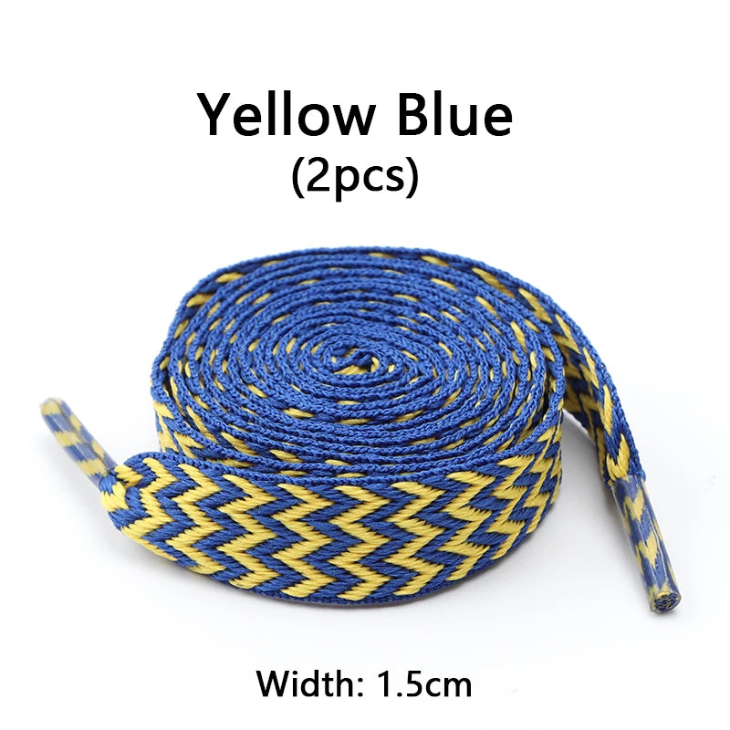 Designer-Look Flat Shoelaces — Chevron Pattern Sneaker Laces — view 13 of shoe accessories