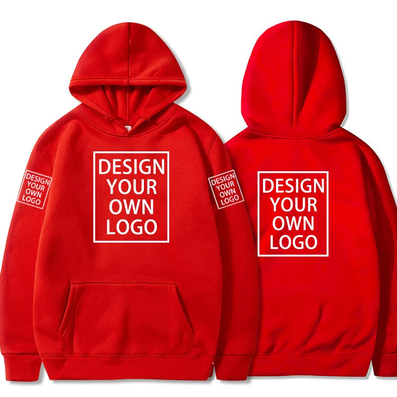 Customize Hoodies Men Women Casual Hoody Own Design LOGO Pullover DIY Picture Text Sweatshirt Clothing Loose Trend New Top Wear
