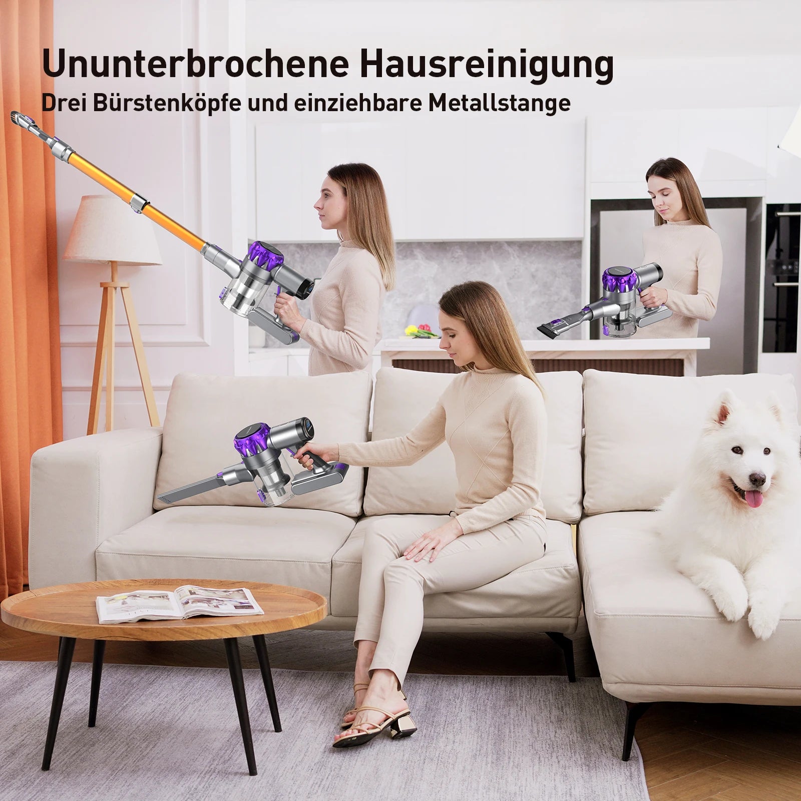 Cordless Vacuum Cleaner 40KPa – 55-Min Runtime Pet Hair Vacuum with Touchscreen — view 4 of electronics & gadgets