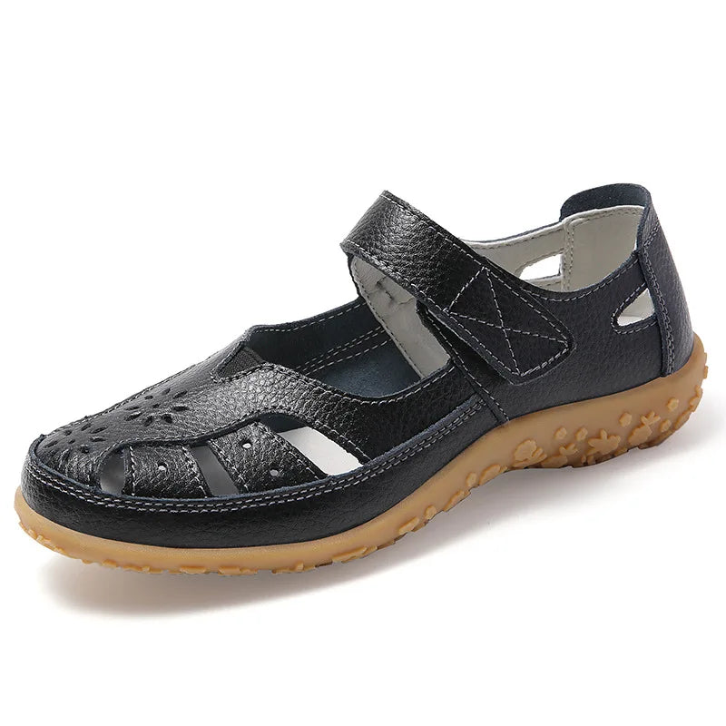 Sandals & Slides — Roman Leather Breathable Slide Sandals, Casual Summer Footwear — view 6 of sandals & slides