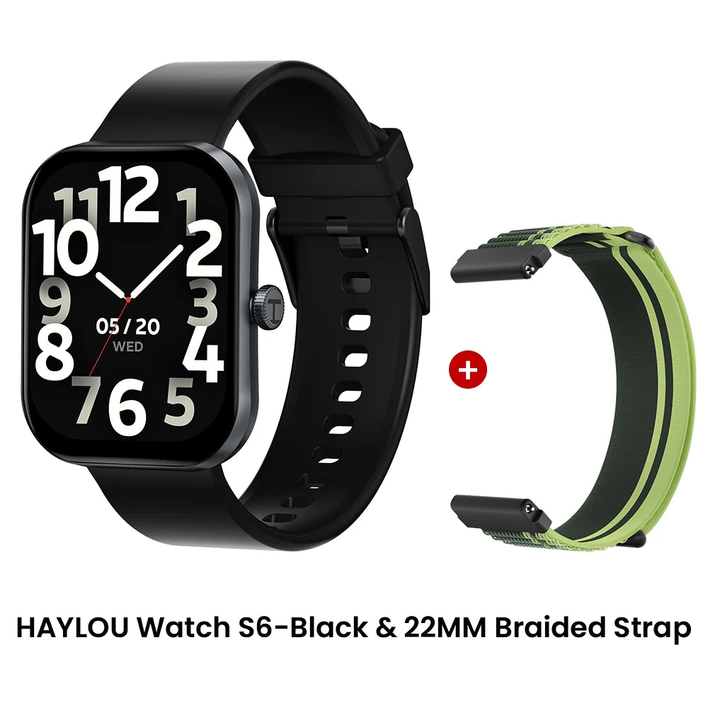 HAYLOU Watch S6 Smart Watch — 2.01in HD Bluetooth Voice Calling IP68 Smartwatch
