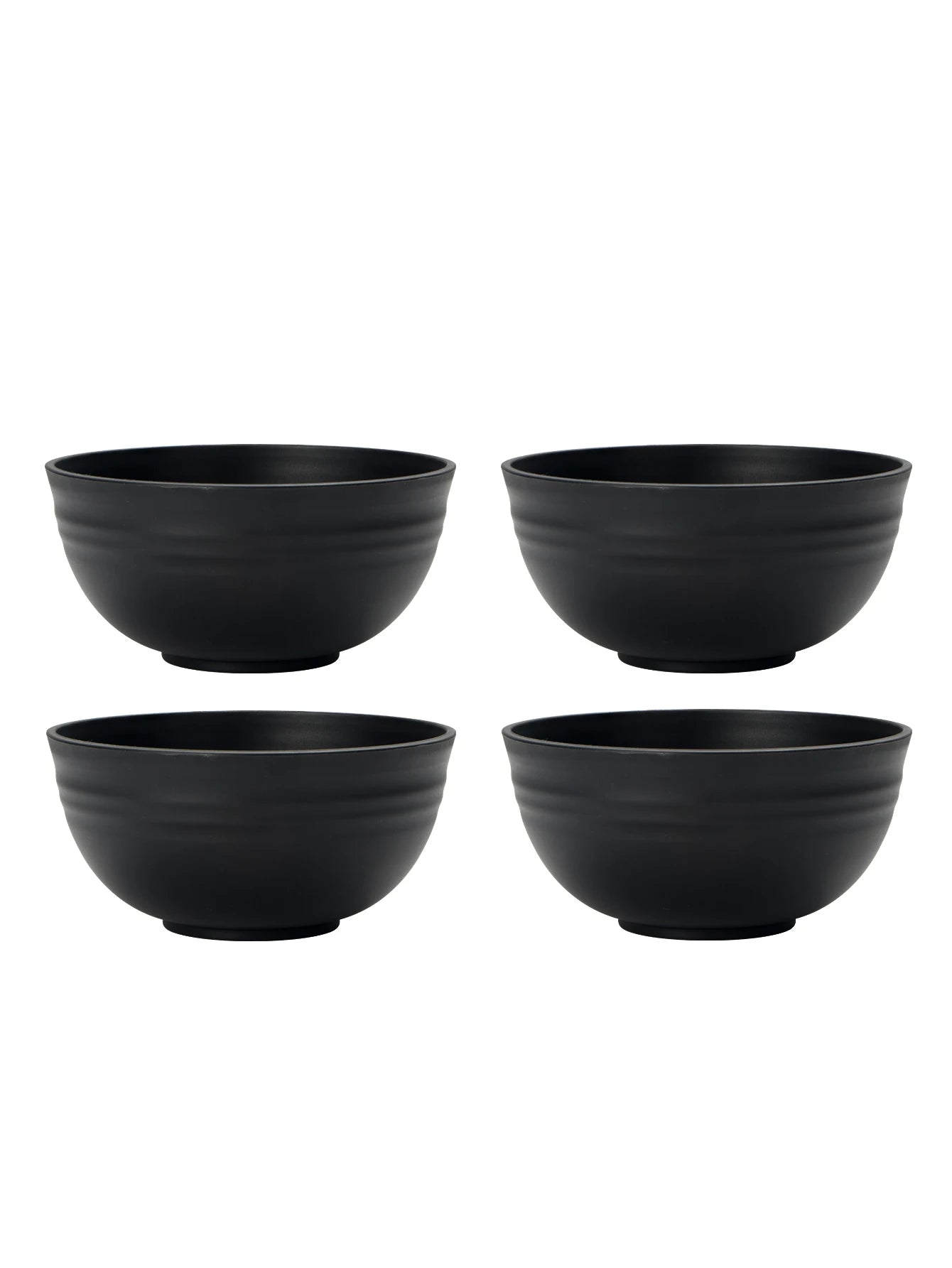 Black Grain Bowl Set &mdash; Reusable Plastic Dinner Bowls for Indoor &amp; Outdoor Use (4/6/8 Pcs) — view 5 of dining & tableware