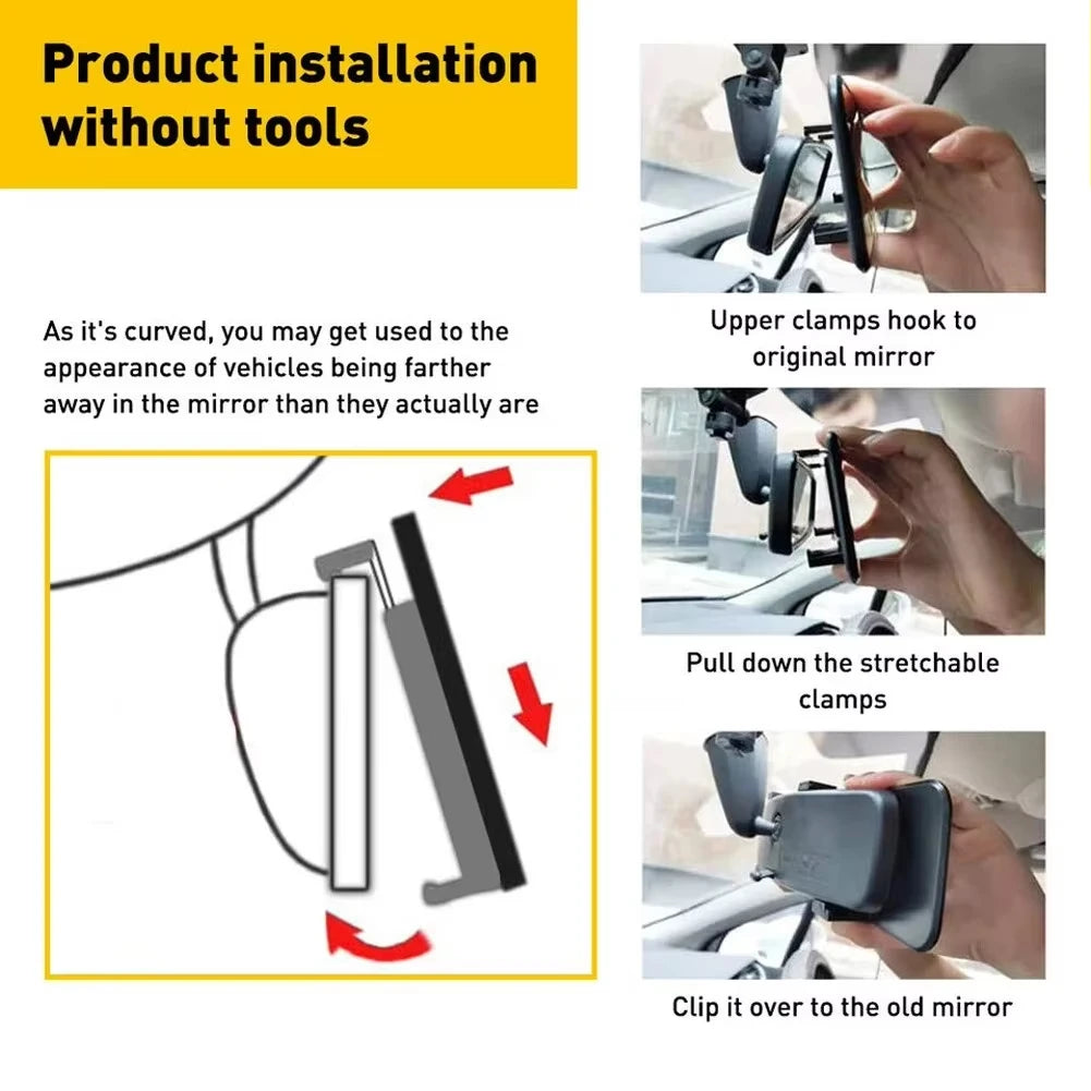 Wide-Angle Car Baby Mirror - Rear-Seat View Mirror for Parents — view 4 of baby car accessories