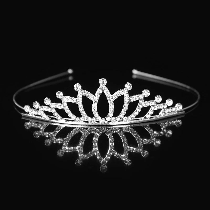 Princess Tiara Crystal Crown Headband - Kids Hair Accessory